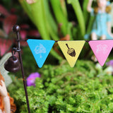 Pastel Bunting Flags Miniature Fairy Garden Decor