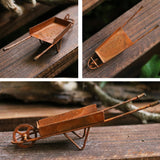 Rustic Vintage Wheelbarrow Miniature Fairy Garden Decor