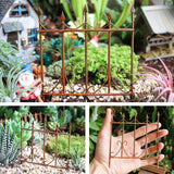 Rustic Vintage Garden Gate Fence Miniature Fairy Garden Decor
