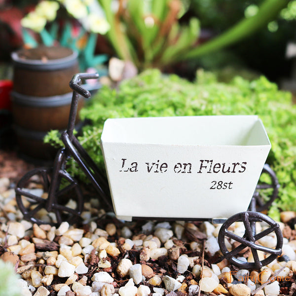 Vintage Rustic Tricycle Planter Miniature Fairy Garden Decor