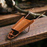 Rustic Vintage Wheelbarrow Miniature Fairy Garden Decor