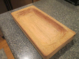 Handcrafted Solid Mahogany Wood Fruit Tray Rustic Primitive Large 16 x 8 x 2"