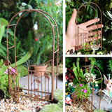 Rustic Vintage Garden Arch Gate Arbor Miniature Fairy Garden Decor