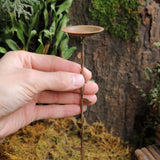 Vintage Rustic Birdbath Pick Miniature Fairy Garden Decor