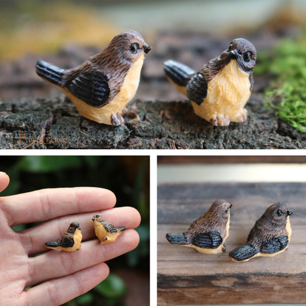 Miniature Garden Birds 2 Pc Fairy Garden Decor