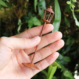Rustic Vintage Street Lamp Post Miniature Fairy Garden Decor